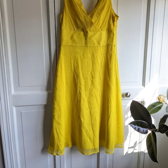 J.CREW Silk Sophia Dress in Canary Yellow - Picture 2 of 2